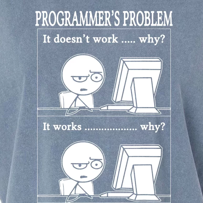 Funny Programmers Problem Fun Developer Garment-Dyed Women's Muscle Tee