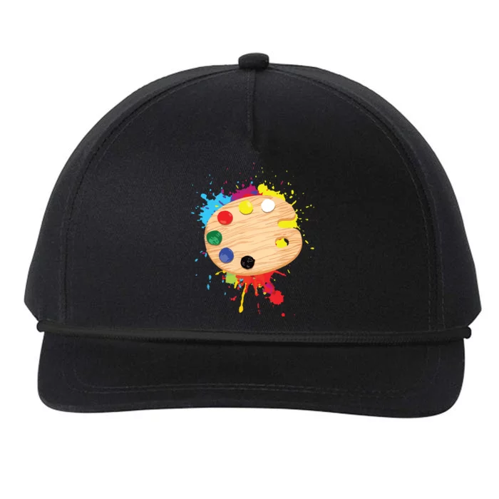 Funny Paint Pallet Art For Painting Artist Snapback Five-Panel Rope Hat