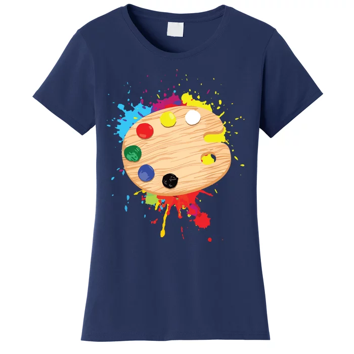 Funny Paint Pallet Art For Painting Artist Women's T-Shirt