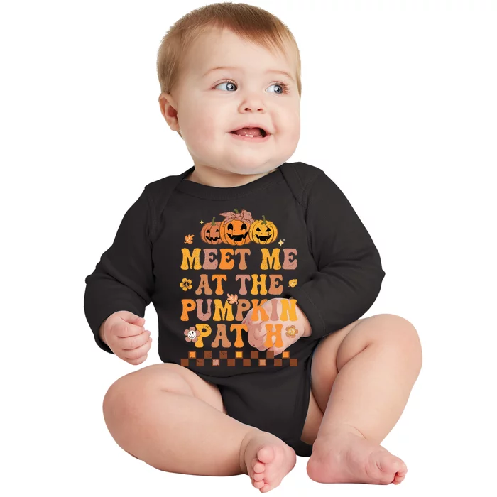 Festive Pumpkin Patch Gathering Halloween & Thanksgiving Baby Long Sleeve Bodysuit