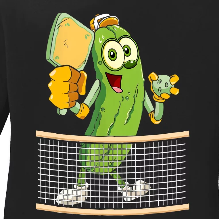 Funny Pickleball Player Pickle Ball Lover Ladies Long Sleeve Shirt