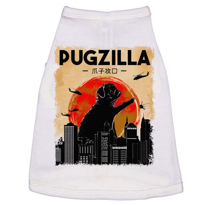 Funny Pug Pugzilla Funny Dog Pug Doggie Tank