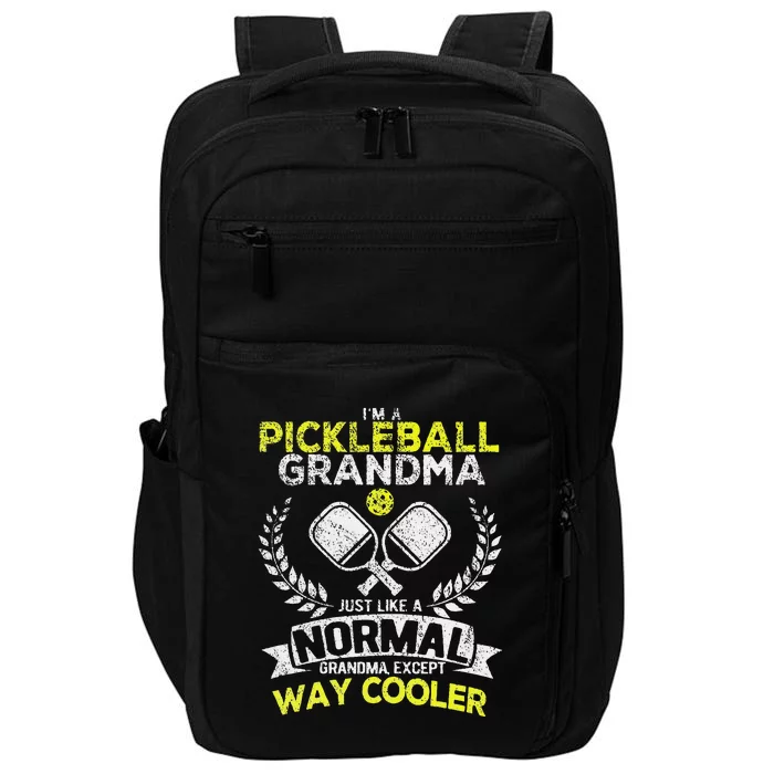 Funny Pickleball Paddle Pickleball Grandma Retro Impact Tech Backpack