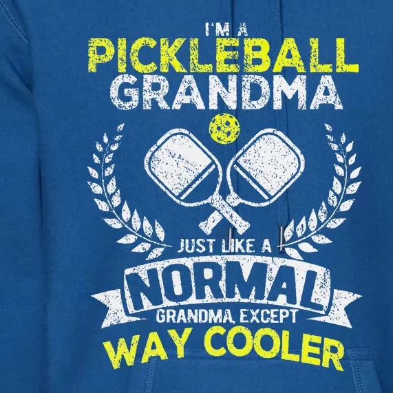 Funny Pickleball Paddle Pickleball Grandma Retro Premium Hoodie