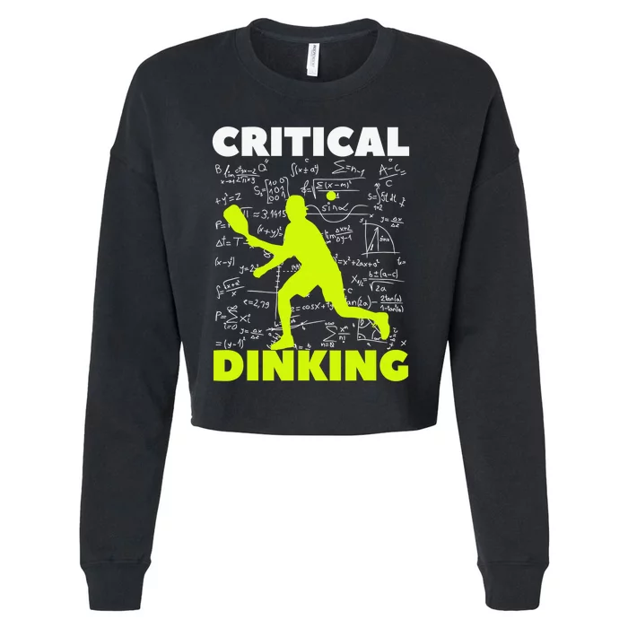 Funny Pickleball Player Lover Dinking Problem Gift Cropped Pullover Crew