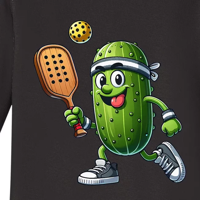 Funny Pickleball Player Paddleball Lover Baby Long Sleeve Bodysuit