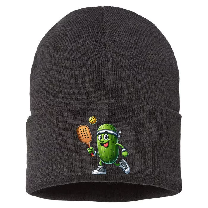 Funny Pickleball Player Paddleball Lover Sustainable Knit Beanie