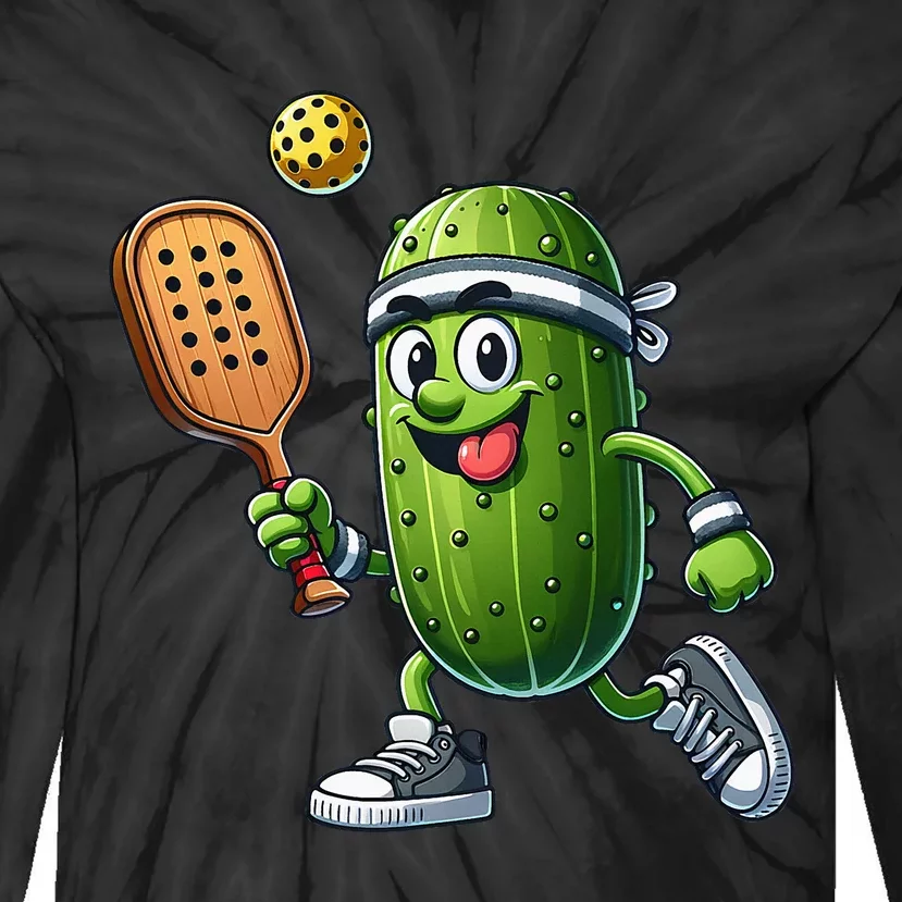 Funny Pickleball Player Paddleball Lover Tie-Dye Long Sleeve Shirt