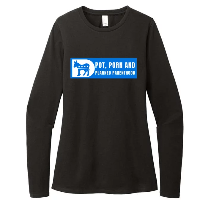 Funny Pot Porn Planned Parenthood Womens CVC Long Sleeve Shirt