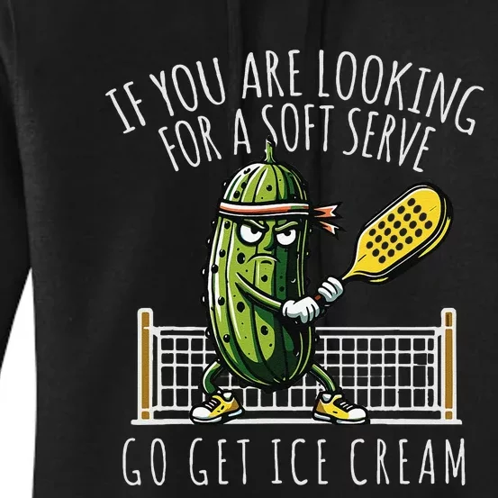 Funny Pickleball Player Paddleball Lover Gift Women's Pullover Hoodie