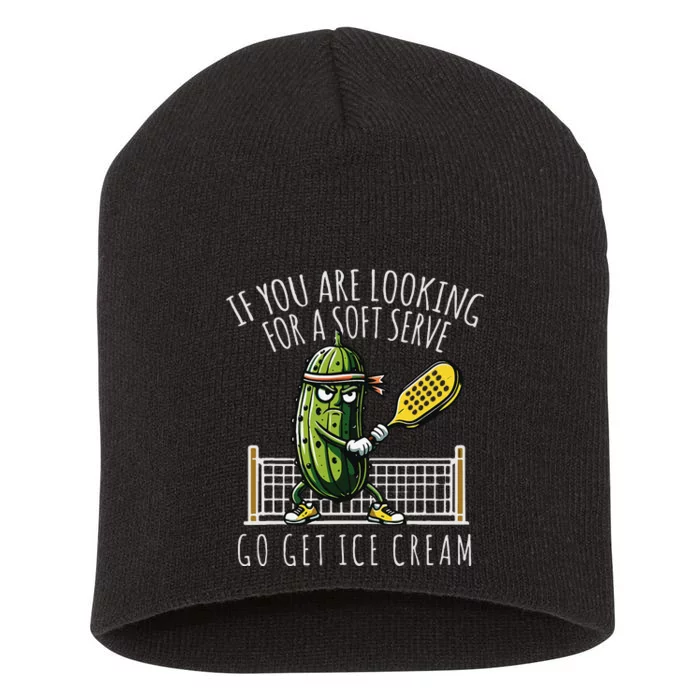 Funny Pickleball Player Paddleball Lover Gift Short Acrylic Beanie