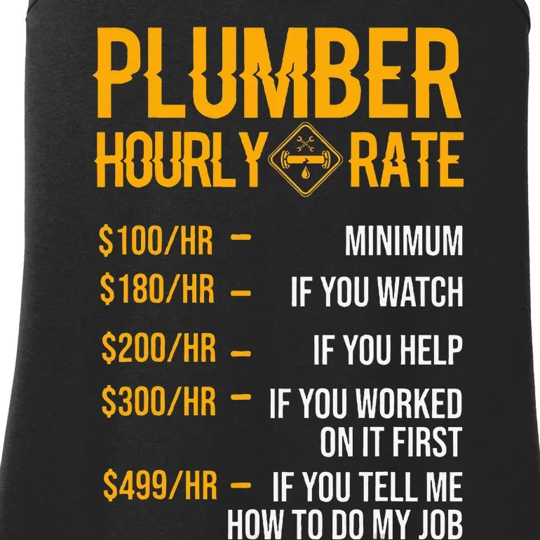 Funny Plumber Plumber Hourly Rate Plumber Ladies Essential Tank