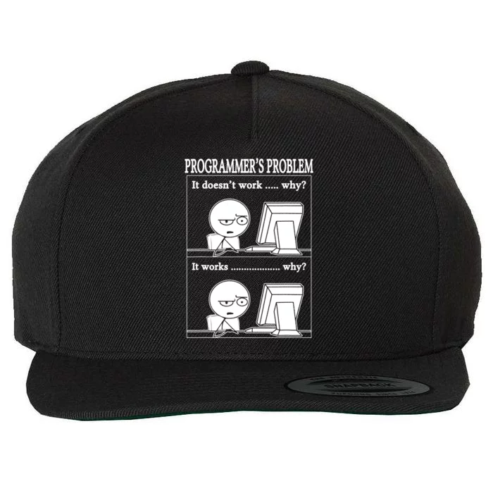 Funny Programmers Problem Fun Developer Gift Wool Snapback Cap