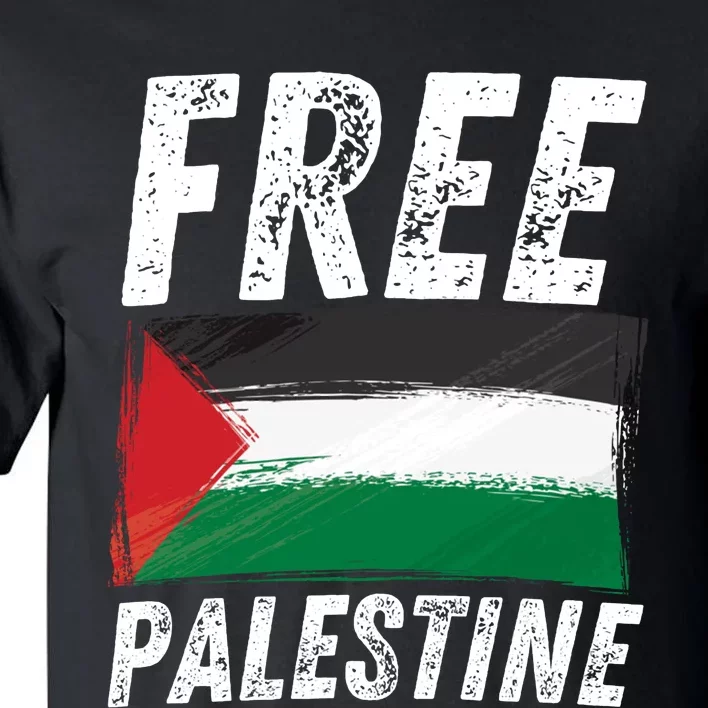 Free Palestine Palestine Flag Free Gaza Arabic Liberators Tall T-Shirt