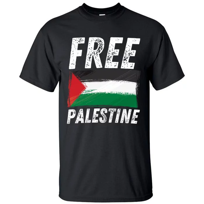 Free Palestine Palestine Flag Free Gaza Arabic Liberators Tall T-Shirt