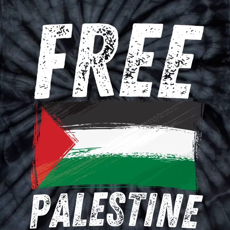 Free Palestine Palestine Flag Free Gaza Arabic Liberators Tie-Dye T-Shirt