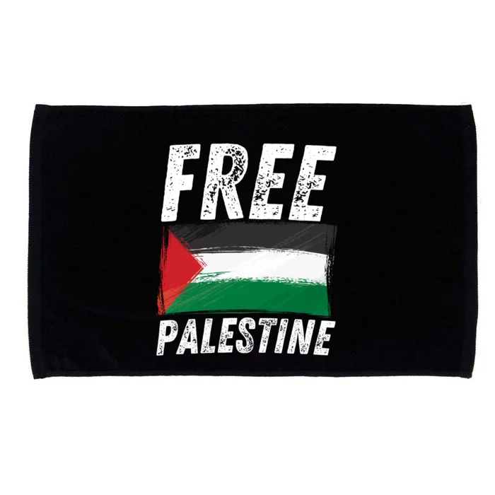 Free Palestine Palestine Flag Free Gaza Arabic Liberators Microfiber Hand Towel