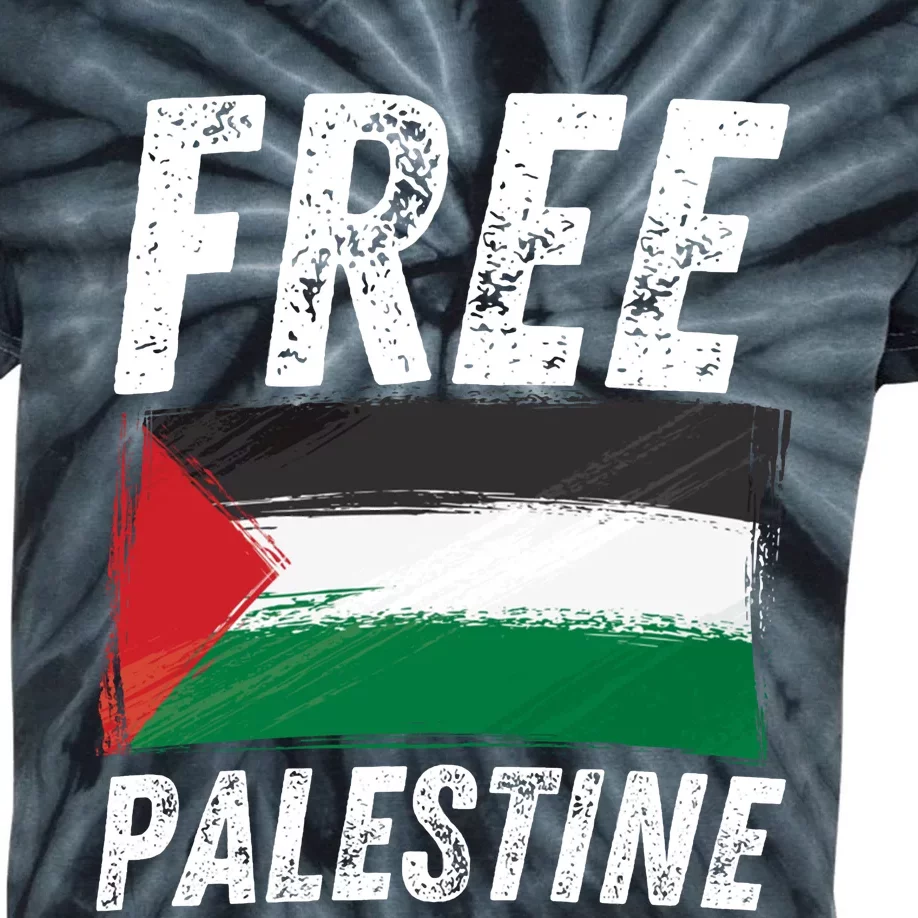 Free Palestine Palestine Flag Free Gaza Arabic Liberators Kids Tie-Dye ...