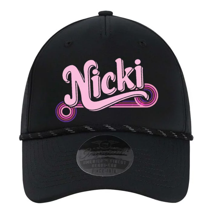 Funny Pink Personalized Name Nicki I Love Nicki Performance The Dyno Cap