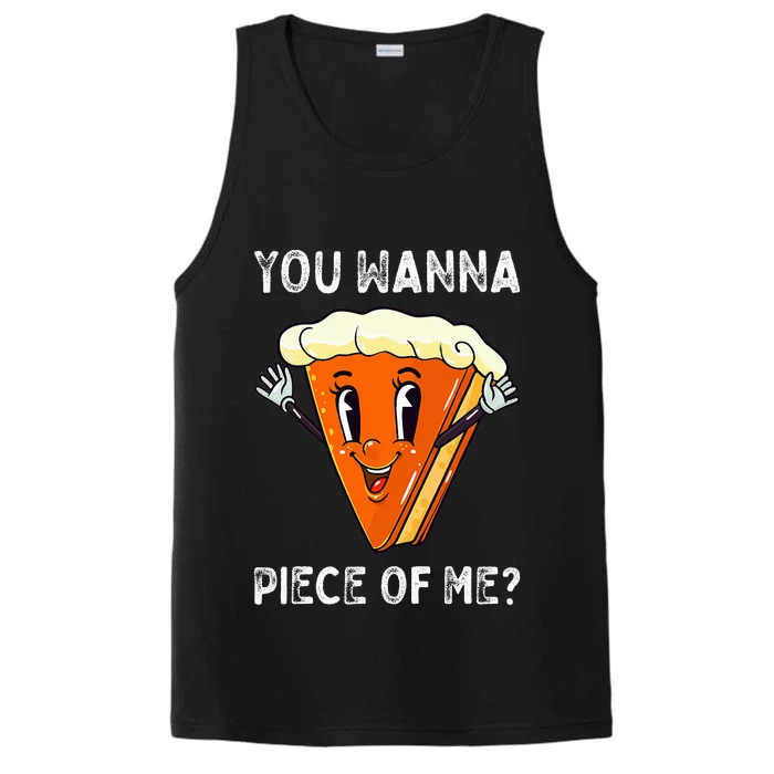 Funny Pumpkin Pie Thanksgiving Foodie Gift Performance Tank