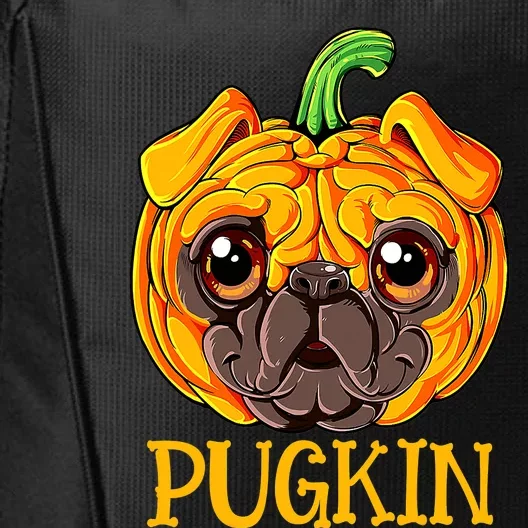 Funny Pugkin Pug Halloween Thanksgiving Costume City Backpack