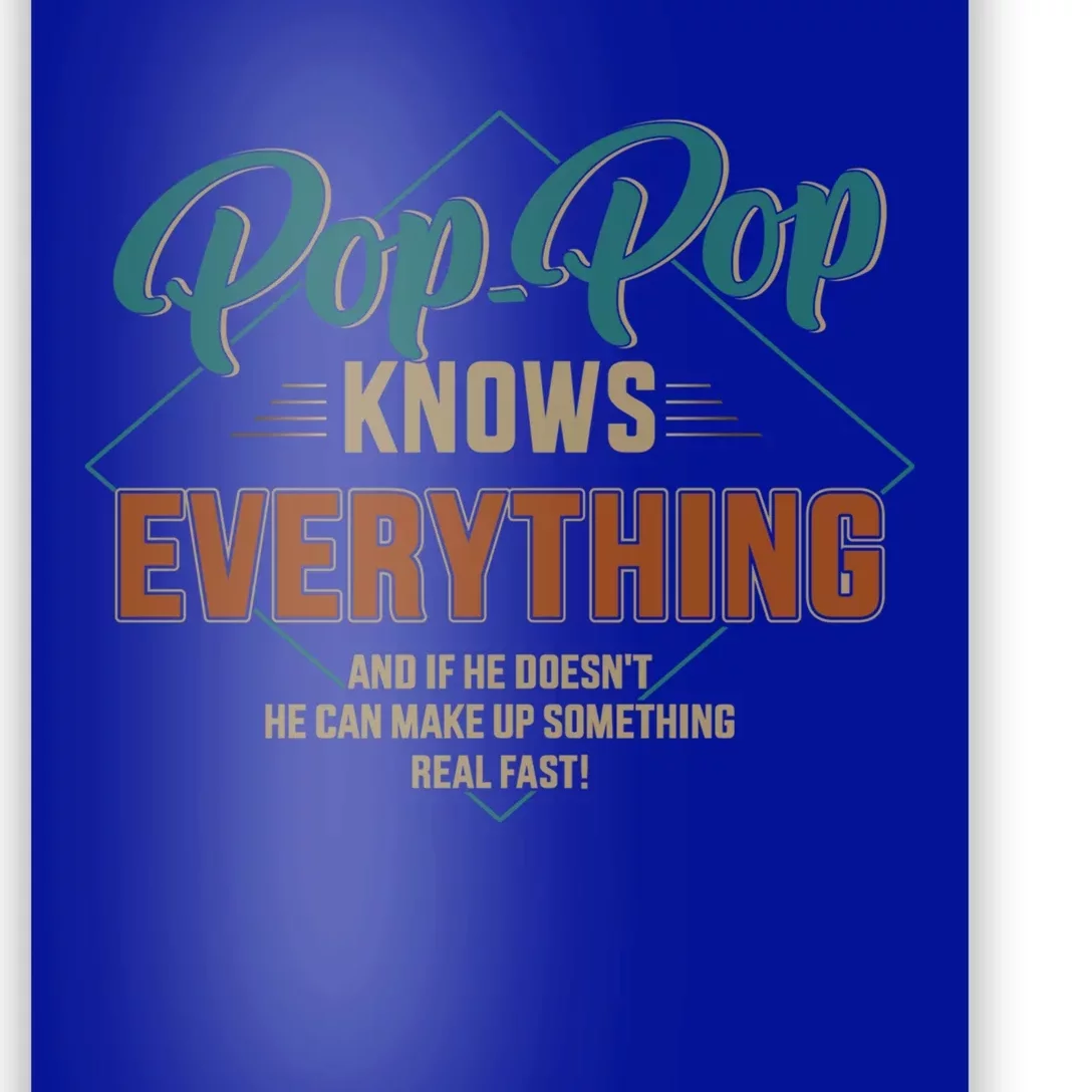 Funny Pop Pop Knows Everything For Grandpa And Father's Day Gift Poster