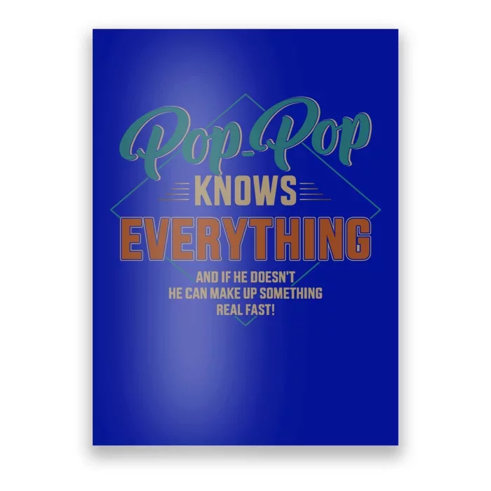 Funny Pop Pop Knows Everything For Grandpa And Father's Day Gift Poster