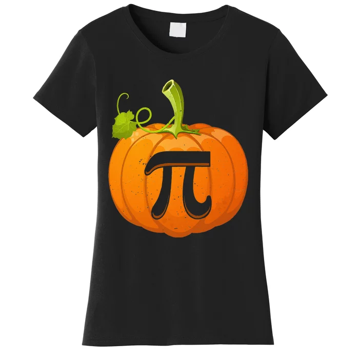 Funny Pumpkin Pie Math Teacher Halloween Thankgiving Pi Day Women's T-Shirt