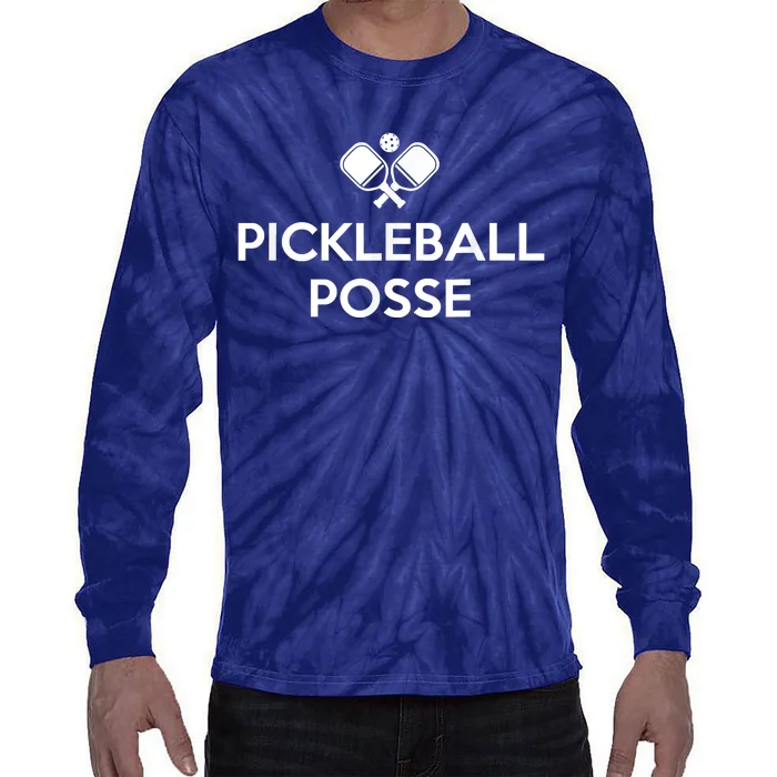 Funny Pickleball Posse Costume Funny Pickleball Lover Pickleballer Shirt Tie-Dye Long Sleeve Shirt