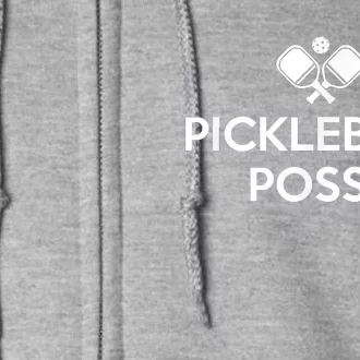 Funny Pickleball Posse Costume Funny Pickleball Lover Pickleballer Shirt Full Zip Hoodie