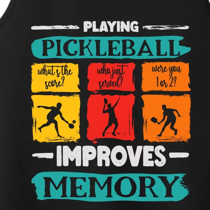 Funny Playing Pickleball Improves Memory Dink Player Cool Performance Tank