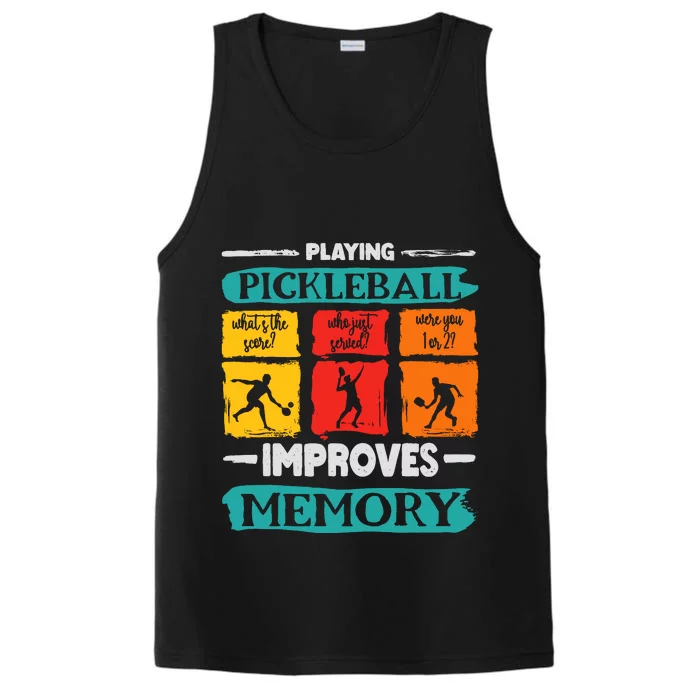 Funny Playing Pickleball Improves Memory Dink Player Cool Performance Tank