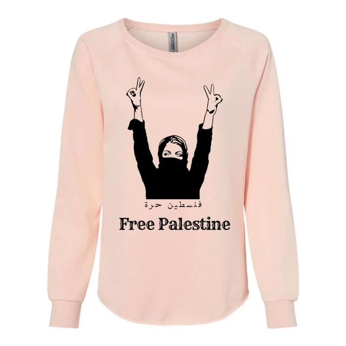 Free Palestine Pray For Palestine Womens California Wash Sweatshirt