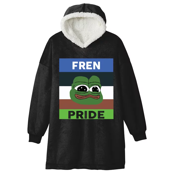 Fren Pride PEPE The Frog Hooded Wearable Blanket