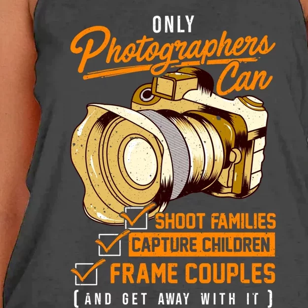 Funny Photographers Photography Camera Sayings Quote Women's Knotted Racerback Tank