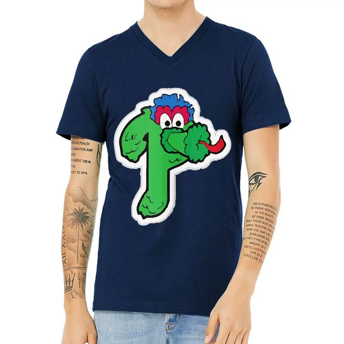 Funny Phanatic P Baseball Championship V-Neck T-Shirt