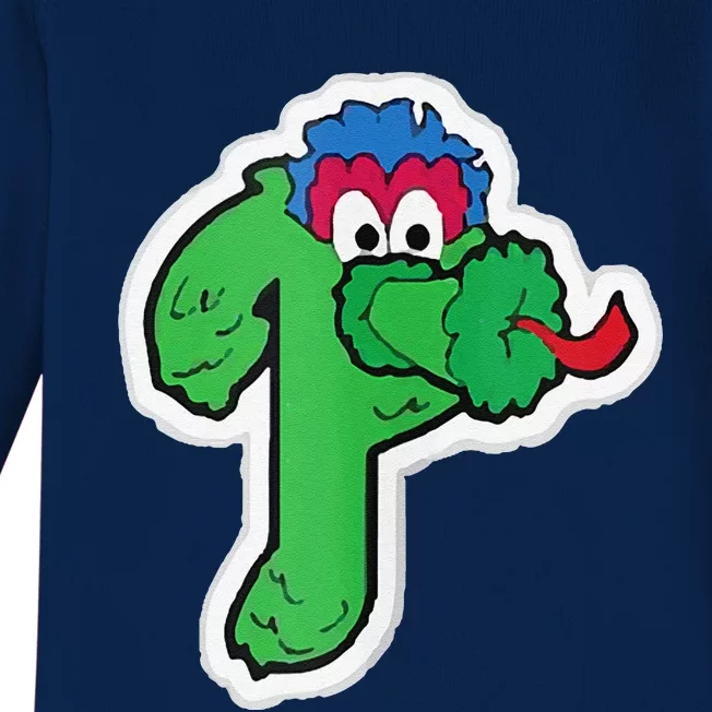 Funny Phanatic P Baseball Championship Baby Long Sleeve Bodysuit