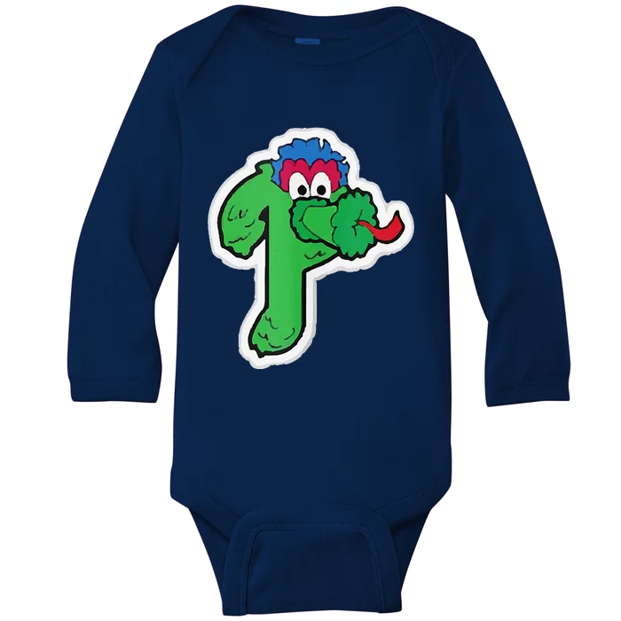 Funny Phanatic P Baseball Championship Baby Long Sleeve Bodysuit