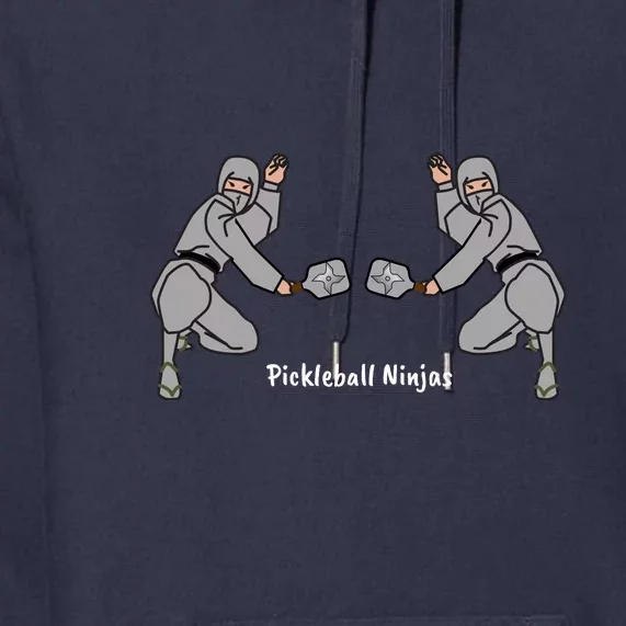 Fun Pickleball, Pickleball Ninja Men Doubles, Pickleball For Life Premium Hoodie