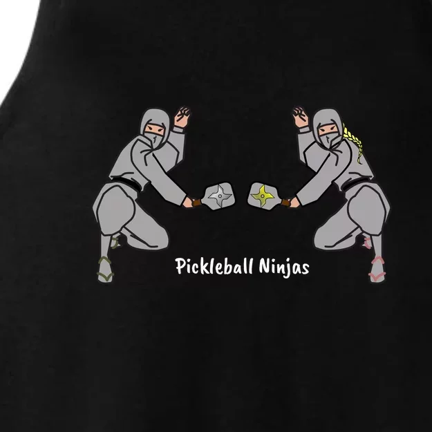 Fun Pickleball, Pickleball Ninja Mixed Doubles, Pickleball For Life Ladies Tri-Blend Wicking Tank