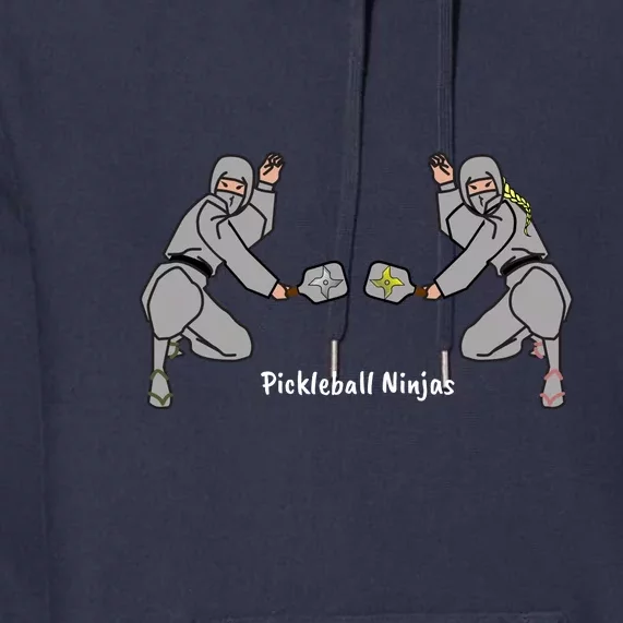 Fun Pickleball, Pickleball Ninja Mixed Doubles, Pickleball For Life Premium Hoodie