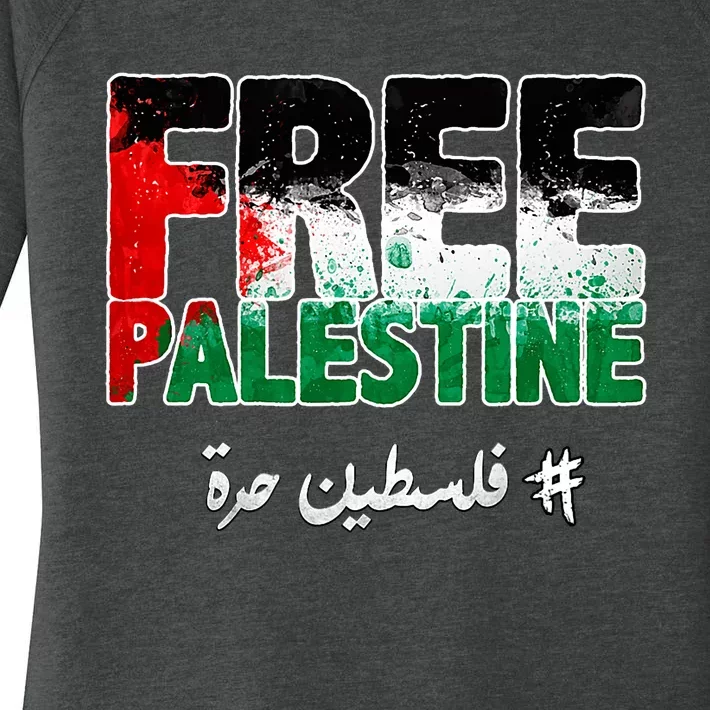 Free Palestine Palestine Strong Women's Perfect Tri Tunic Long Sleeve Shirt