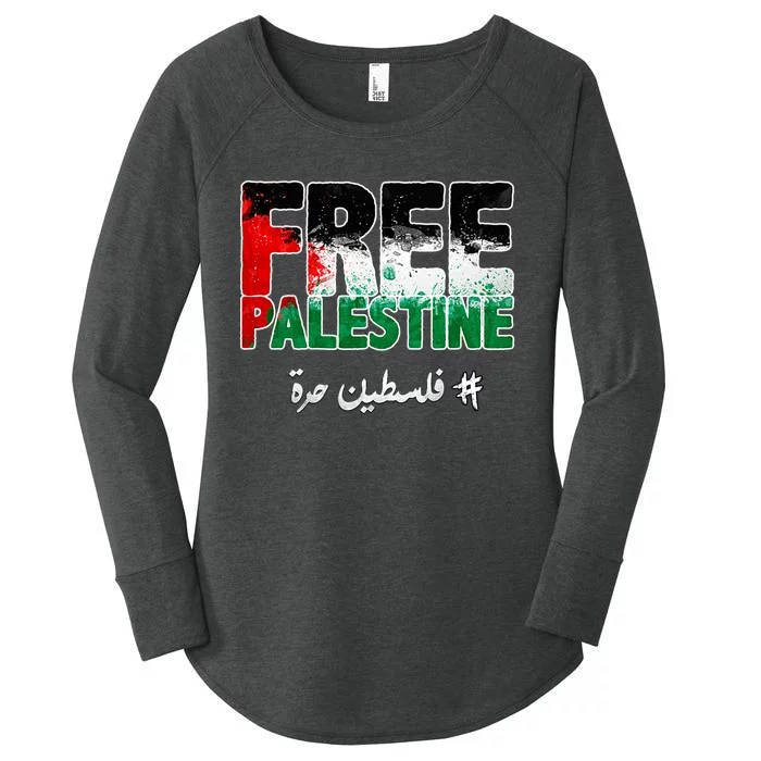 Free Palestine Palestine Strong Women's Perfect Tri Tunic Long Sleeve Shirt