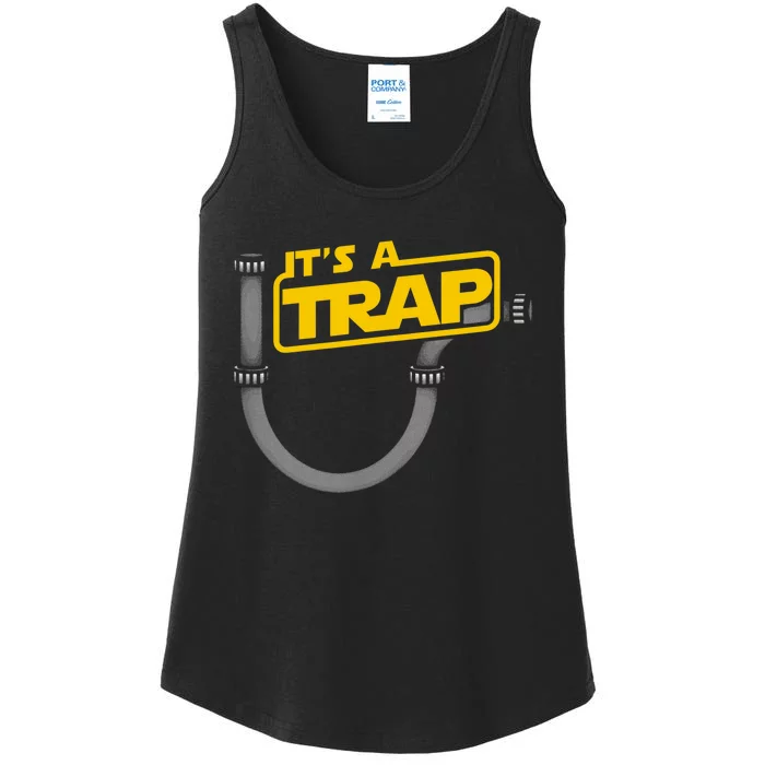 Funny Plumbing Plumber It's A Trap Ladies Essential Tank