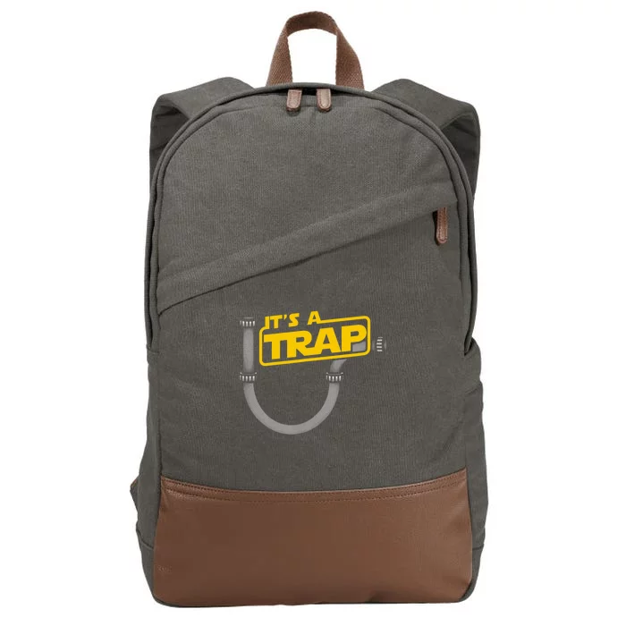 Funny Plumbing Plumber It's A Trap Cotton Canvas Backpack