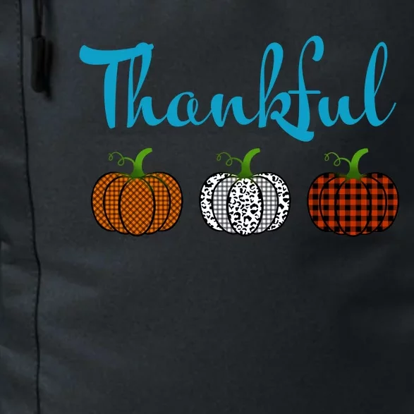 Fall Plaid Pumpkin Thankful Women, Thanksgiving Be Blessed Daily Commute Backpack