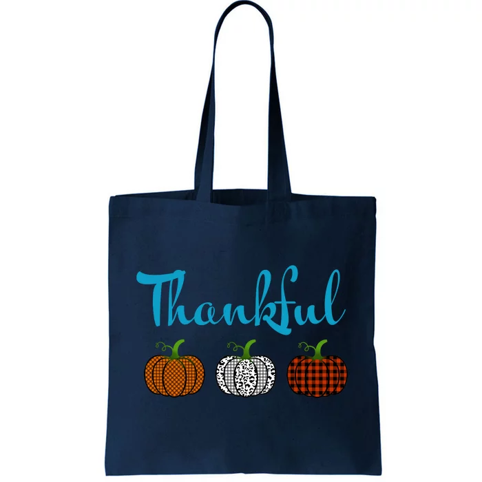 Fall Plaid Pumpkin Thankful Women, Thanksgiving Be Blessed Tote Bag