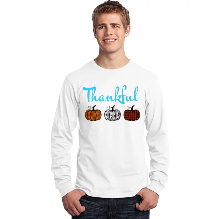 Fall Plaid Pumpkin Thankful Women, Thanksgiving Be Blessed Long Sleeve Shirt