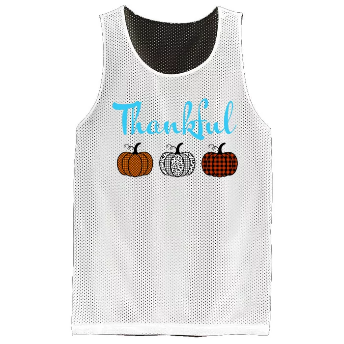 Fall Plaid Pumpkin Thankful Women, Thanksgiving Be Blessed Mesh Reversible Basketball Jersey Tank