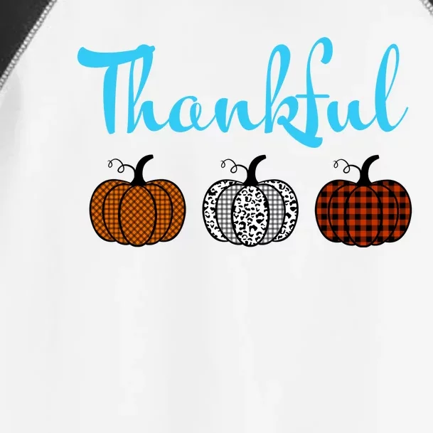 Fall Plaid Pumpkin Thankful Women, Thanksgiving Be Blessed Toddler Fine Jersey T-Shirt